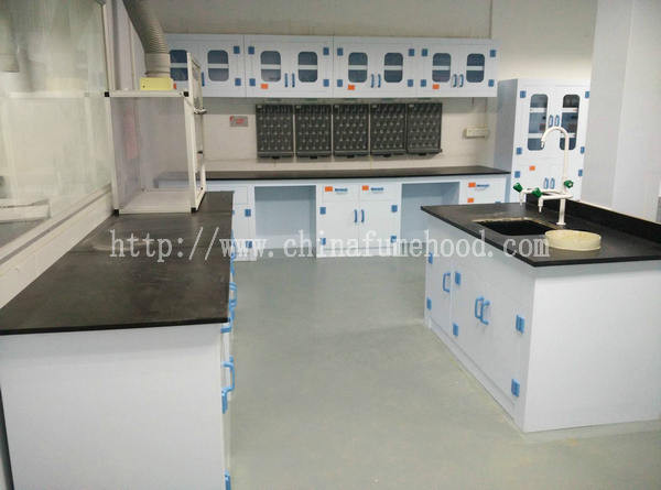 Customized Chemistry Lab Furniture Bench Optionally Colors 2 Layers Reagent Rack