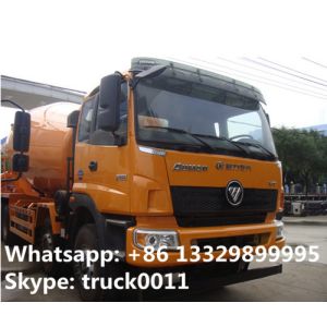 Buy cheap Foton LHD Euro 3 8*375hp 16cbm cement mixer truck for sale, factory sale 8*4 heavy duty mixer drum mounted on truck from wholesalers
