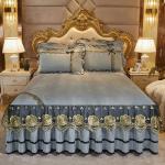 Luxury Embroidery Label Comfortable Wedding Quilt Bedding Set with Cotton