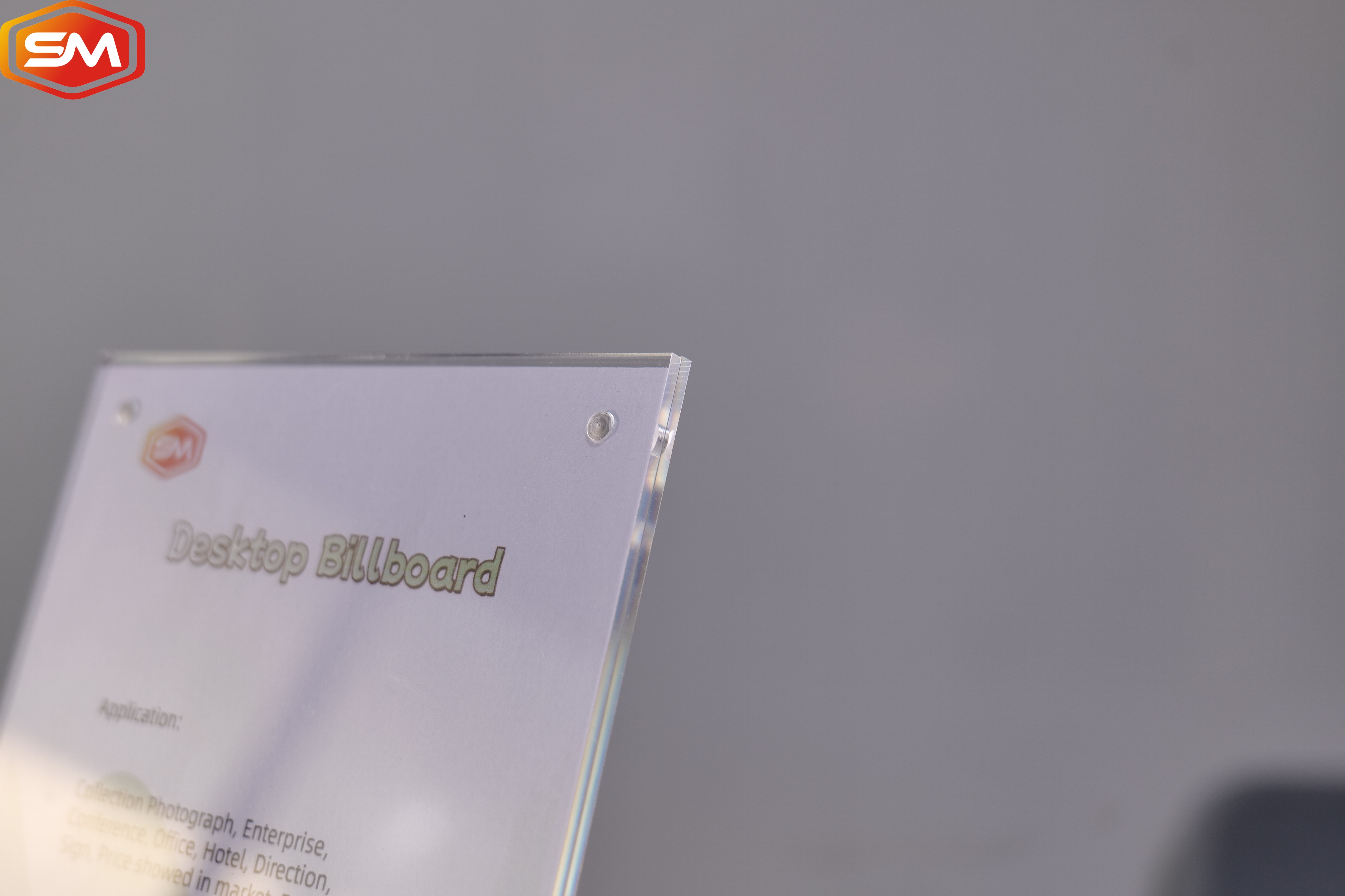 Magnetic L Shape Acrylic Sign Holder Desktop Billboard Table Menu For Hotel Restaurant Display Stand