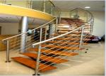 Steady Structure Building Curved Stairs , Contemporary Wooden Spiral Staircase