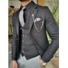 Buy cheap Black Slim Fit Stretch Suit from wholesalers