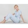 Buy cheap Small Rose Printed Ladies Short Pyjamas / Women'S Button Down Pajama Sets from wholesalers