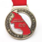 Wholesale Custom Medal Logo Medallion Soft Enamel Gold Silver Marathon Running