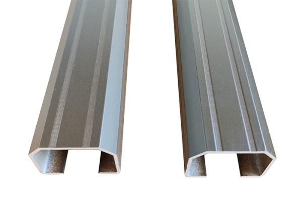 Powder Coated Aluminum Sliding Door Track , C Aluminium Profile Easy Installatio