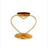 Buy cheap Gold metal wire heart shape decorative metal candle holder with glass tealight holder from wholesalers