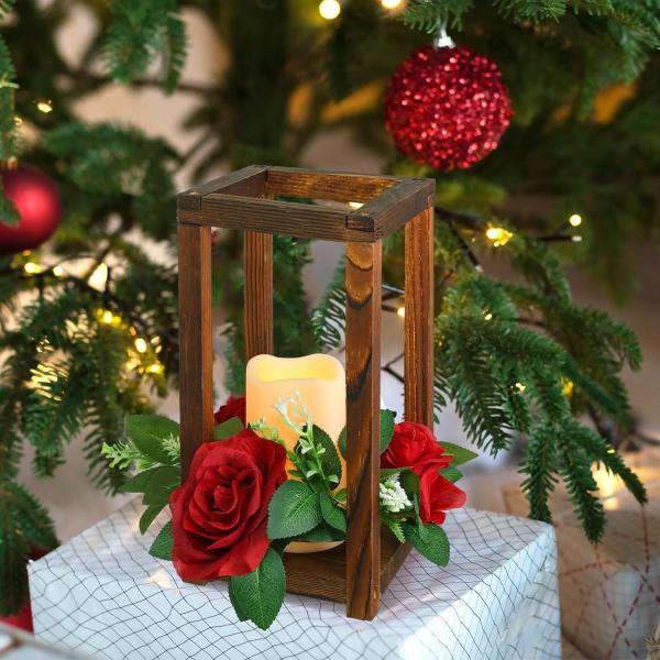 Buy cheap Wooden Candle Holder Farmhouse Home Candle Lantern Decor Outdoor Wood Shelf Wedding Gifts Living Room Patio from wholesalers