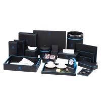 Buy cheap Fire resistance black/ blue pu tissue box hotel room supplies product