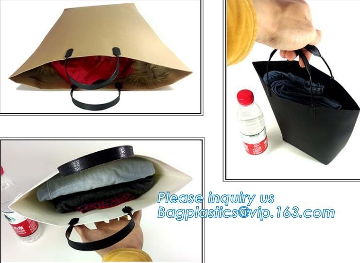 tea brown paper bag with logo print eco friendly With Ribbon Handles wine packaging offset bags,Decorative Paper Bags wi
