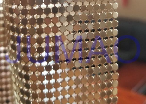 Buy cheap 3 Mm Dark Gold Metal Flake Fabric Shrink Proof Interior Decoration Table Cloth from wholesalers