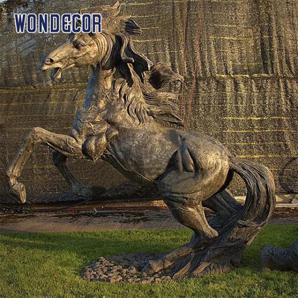 Buy cheap Customized large outdoor square bronze retro art horse statue from wholesalers