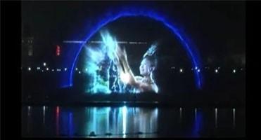 Buy cheap Creative Outdoor Digital Laser Water Screen Curtain , Laser Water Fountain Movie from wholesalers