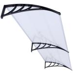Transparent Polycarbonate Sheet Awning , Front Door Rain Cover Extending Freely