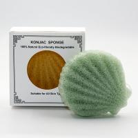 Buy cheap Shell Shape Baby Charcoal Konjac Sponge Biodegradable product