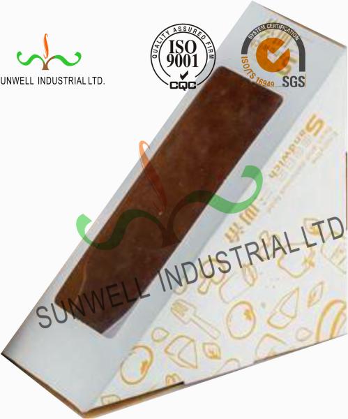 Buy cheap Recyclable 300G Art Paper Triangle Shape For Sandwich Gift Packaging Boxes from wholesalers