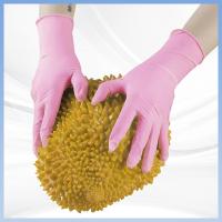 Buy cheap Pink Industrial Household Nitrile Gloves Antibacterial Nitrile Examination product