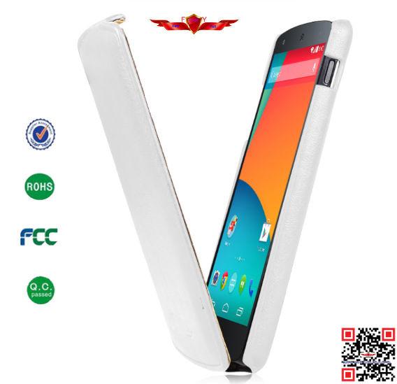 Newest Fashion Design Authentic Italy PU Flip Leather Case For LG Google Nexus 5