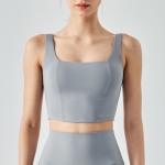 Fishbone Line Thin Sports Bra Female Fitness Top With Bra Cushion