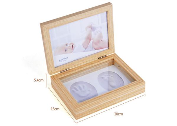 Buy cheap Wooden Hand and Foot Print Mud Photo Frame Set Wooden Baby Souvenir Gifts from wholesalers