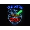Buy cheap 530x450mm customised logo colorful led OPEN sign for store from wholesalers