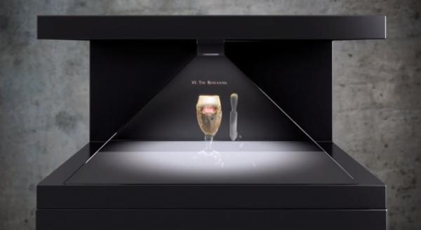 22inch 270 Degree Holo Cube 3D Hologram Showcase Display Pyramid Full HD