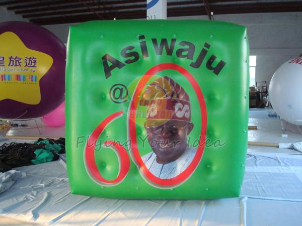 Buy cheap Green Political Advertising Bal, Inflatable Advertisement Helium Cube for Political events from wholesalers