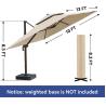 Buy cheap Big Patio Parasol Outdoor Aluminium Cantilever Restaurant Umbrella Sonnenschirm Garten Mit Led from wholesalers