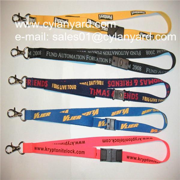 Buy cheap Printed polyester lanyard with safety breakaway buckle, from wholesalers
