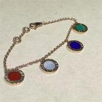 Customized Simple 18k Gold Bangle Bracelet Womens With Mother Of Pearl /