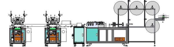Low Noise Disposable Mask Making Machine Multifunctional High Speed 100~120 PCS/