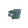 Buy cheap French class 2 seat lounge birch wood blue velvet fabric stainless steel leg luxury for wedding event living room from wholesalers