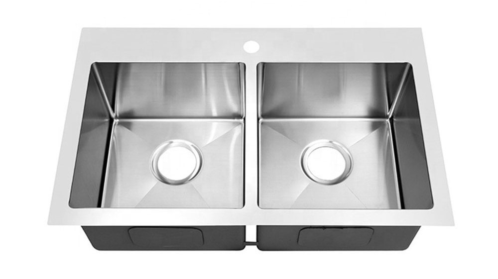 Topmount 30X19 Inch Double Bowl Kitchen Sink Easy Installation