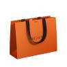 Buy cheap Luxury Ribbon Handle Boutique Shopping Packaging Black Paper Bags With Logo from wholesalers