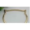 Buy cheap Guangzhou factory cat shape zinc alloy light gold bag frame handle from wholesalers
