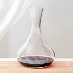 Modern Clear Glass Crystal Wine Decanter 1700ml 60oz Lead Free Mouth Blown