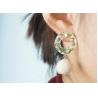 Buy cheap Christmas Tale Wild Flower Felt Ball Blanket Ball Ring Green Ear Stud / Resin Ear Clip For Christmas from wholesalers