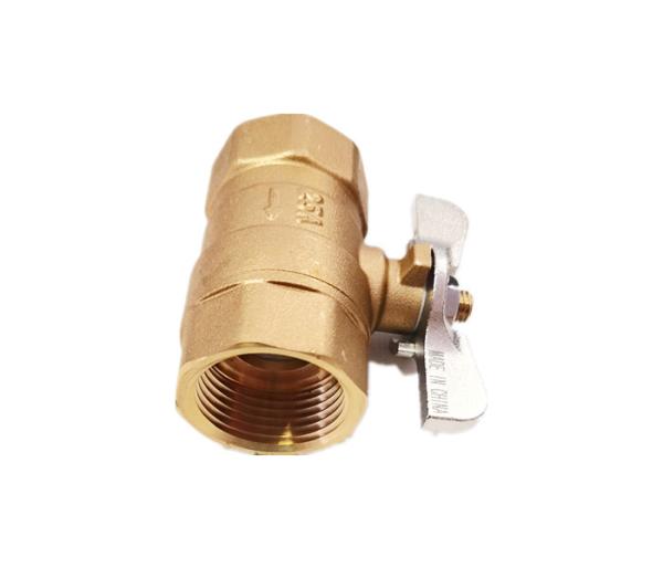 Buy cheap DN25 Brass Female Ball Valve With Butterfly Handle from wholesalers