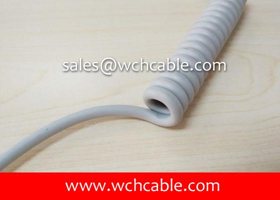 Buy cheap UL20445 Medical Care Curly Cable PUR Sheath Rated 60C 30V from wholesalers