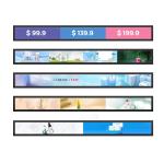 VETO 16.4-58 Inch Ultra Wide Shelf Edge Advertising LCD Display Indoor High