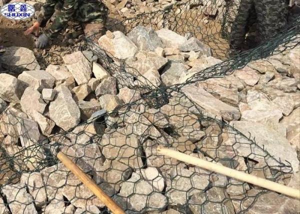 Buy cheap PVC Coated Stone Basket Retaining Walls Woven Hexagonal Mesh 3 Years Warranty from wholesalers