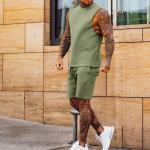 Sleeveless Two Piece Short Set Lounge Workout Clothing Gym Fitness Sets