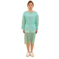 Buy cheap Single Use Non Woven Isolation Gown With Knitted Cuff , Disposable Patient Gowns product