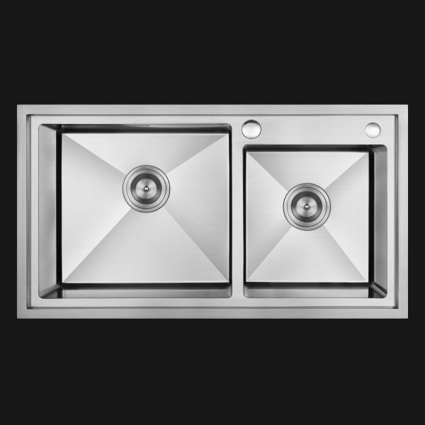 Buy cheap Topmount Stainless Steel Sink With Double Bowl Drainer Basket / Faucet Included from wholesalers