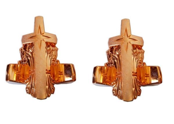 Buy cheap Copper Funeral Coffin Parts Sun And Star Pattern Plastic Coffin Fitting from wholesalers