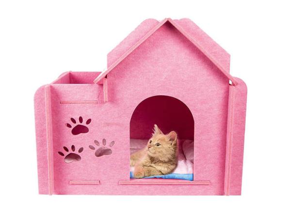 Buy cheap 23.6 X 15.6 X 20.5 Inch Felt Cat Condos With Windows from wholesalers