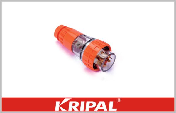 56P432 4 Pin Straight Australian Round Pin IP66 Plug , 5 Waterproof Electrical