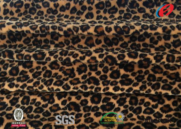 Buy cheap Leopard Faux Fur Polyester Velvet Fabric For Fashionable Garment 180GSM from wholesalers