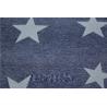 Buy cheap Blue Ripped Jeans Printed PU Leather With Five Stars 0.6mm For Jacket from wholesalers