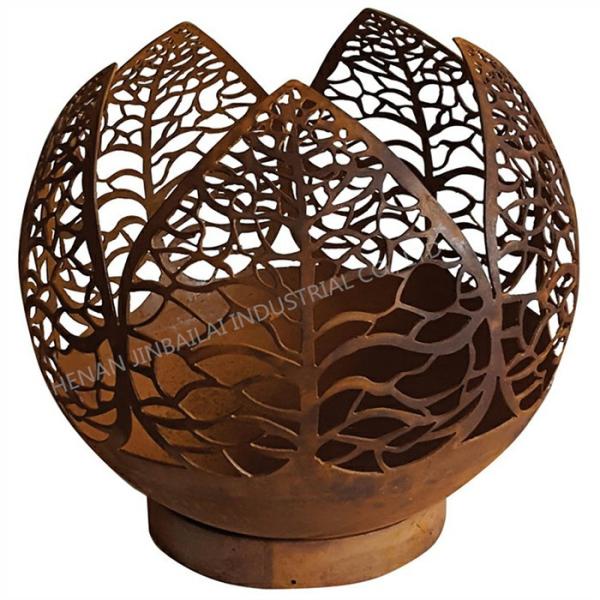 Buy cheap Hand Crafted 800mm Corten Steel Propane Fire Pit Outdoor Metal Garden Sphere from wholesalers