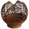 Buy cheap Hand Crafted 800mm Corten Steel Propane Fire Pit Outdoor Metal Garden Sphere from wholesalers